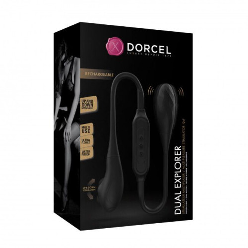 Вибратор на гибкой сцепке со стимуляцией пальчиком Marc Dorcel DUAL EXPLORER