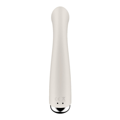 Вибратор с ротацией Satisfyer Spinning G-Spot 1 Beige, плоская площадка для стимуляции точки G
