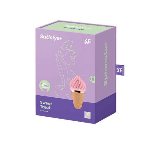 Мороженка спиннатор Satisfyer Lay-On Sweet Temptation Розовый/Коричневый