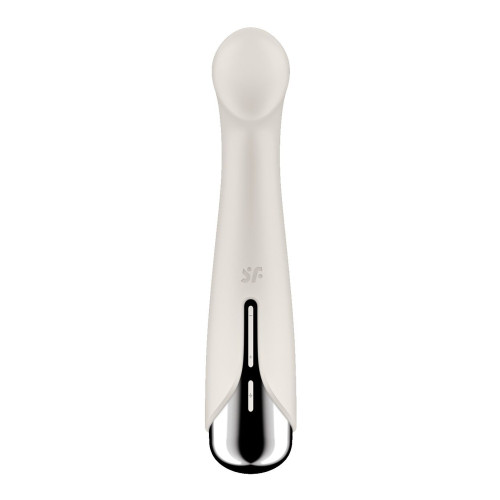 Вибратор с ротацией Satisfyer Spinning G-Spot 1 Beige, плоская площадка для стимуляции точки G