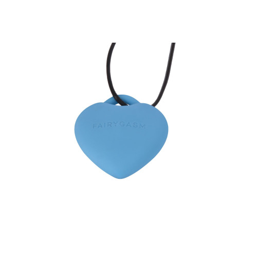 Мінівібратор «Сердечко» FairyGasm PleasureStone blue, 9 режимів, на шнурку