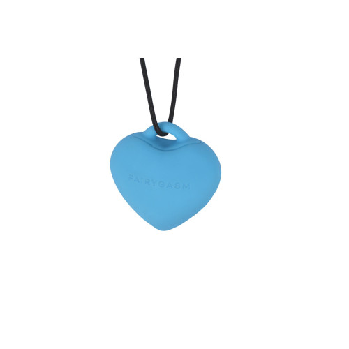 Мінівібратор «Сердечко» FairyGasm PleasureStone blue, 9 режимів, на шнурку