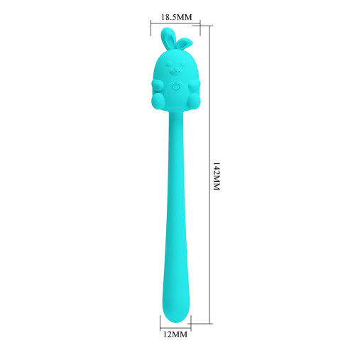 Вибратор Pretty Love Cute Bunny Turquoise, 7 vibration functions