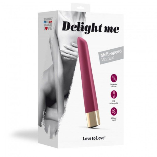 Мощный минивибратор Love To Love Delight Me Бордовый