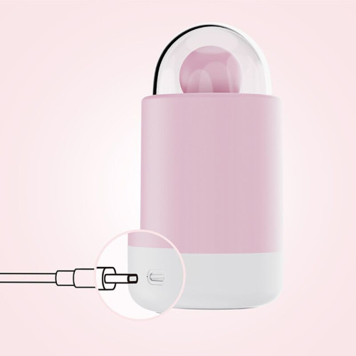 Вибратор-конфета на палочке KISTOY Pink Pop, зарядный кейс-ночник, 10 режимов вибрации