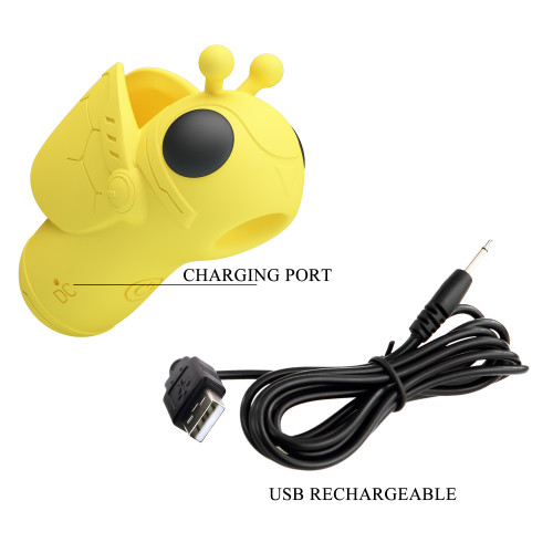 Вакуумный вибростимулятор Pretty Love Magic Bee Stimulator Yellow