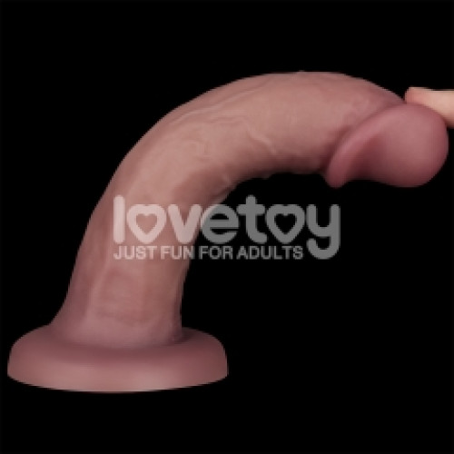 Реалистичный вибратор LoveToy Vibrating Dual Density Power Cock 8