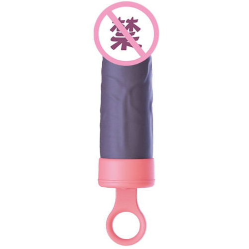 Вибратор CuteVibe Teddy Pink (Black Dildo), реалистичный вибратор под видом мороженого.