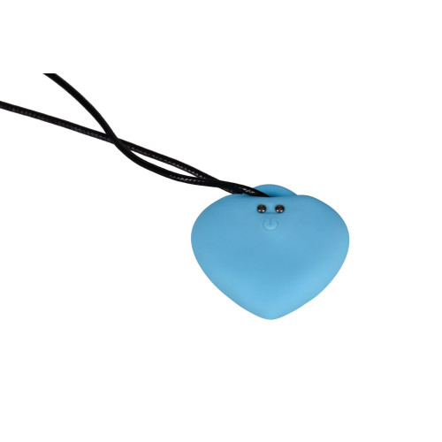 Мінівібратор «Сердечко» FairyGasm PleasureStone blue, 9 режимів, на шнурку