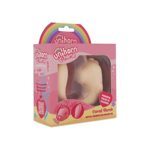 Вібратор-єдиноріжка Unihorn - C Horse - Coral Throb, вагінально-кліторальна стимуляція