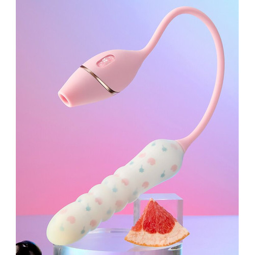 Пульсатор с вакуумным стимулятором KISTOY Cathy Plus на гибкой сцепке