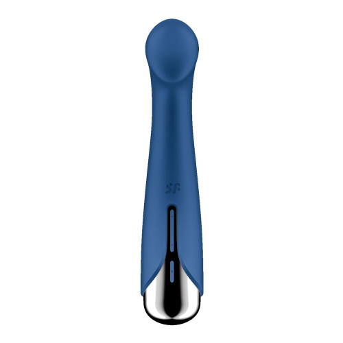 Вибратор с ротацией Satisfyer Spinning G-Spot 1 Blue, плоская площадка для стимуляции точки G