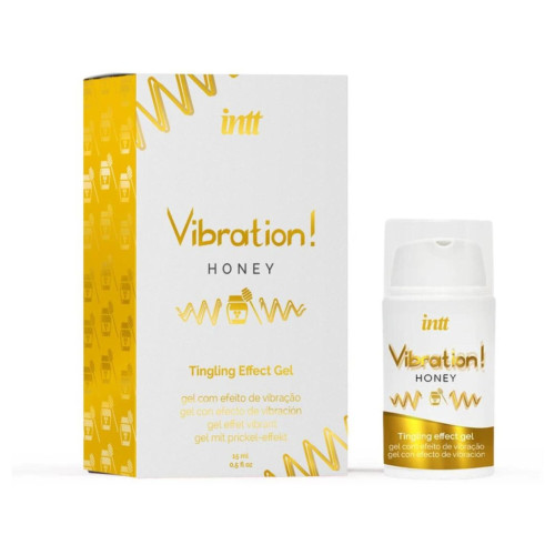Жидкий вибратор Intt Vibration Honey (15 мл), густой гель, вкусный, действует до 30 минут