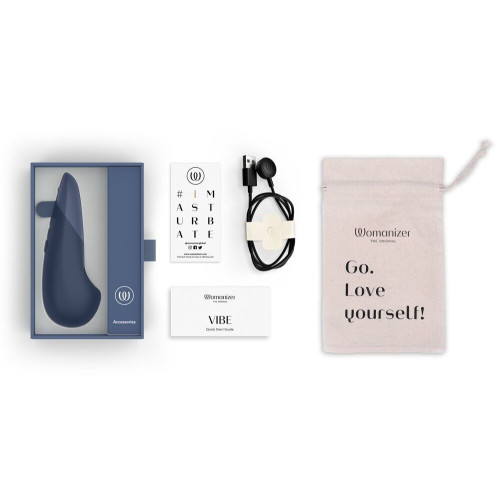 Мини-вибратор Womanizer Vibe Dark Blue, 3 авторежима + 10 уровней интенсивности