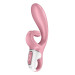 Смарт вибратор-кролик Satisfyer Hug Me Pink, 2 мотора, диаметр 4,2см, широкая клиторальная часть