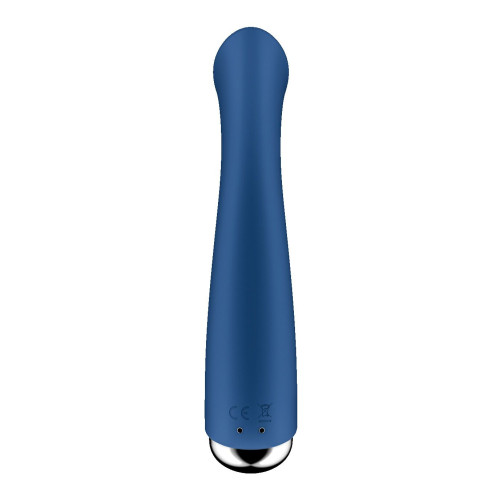 Вибратор с ротацией Satisfyer Spinning G-Spot 1 Blue, плоская площадка для стимуляции точки G