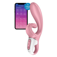 Смарт вибратор-кролик Satisfyer Hug Me Pink, 2 мотора, диаметр 4,2см, широкая клиторальная часть