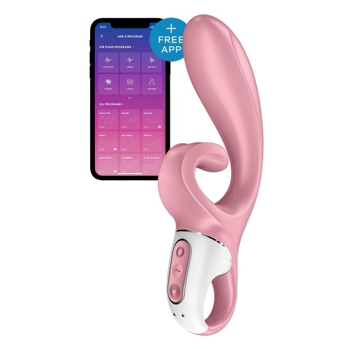 Смарт вибратор-кролик Satisfyer Hug Me Pink, 2 мотора, диаметр 4,2см, широкая клиторальная часть