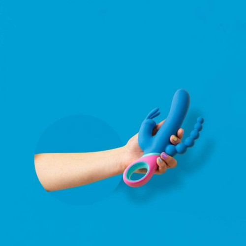 Вибромассажер тройной зайчик с вращающей головкой Pmv20 Vice