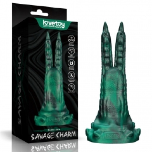 Вибростимулятор LoveToy DoubleLoveToyClaw Vibrating Silicone Dildo Savage Charm