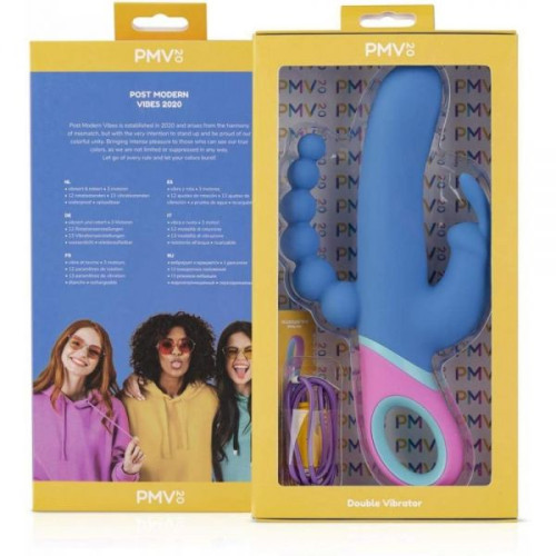 Вибромассажер тройной зайчик с вращающей головкой Pmv20 Vice