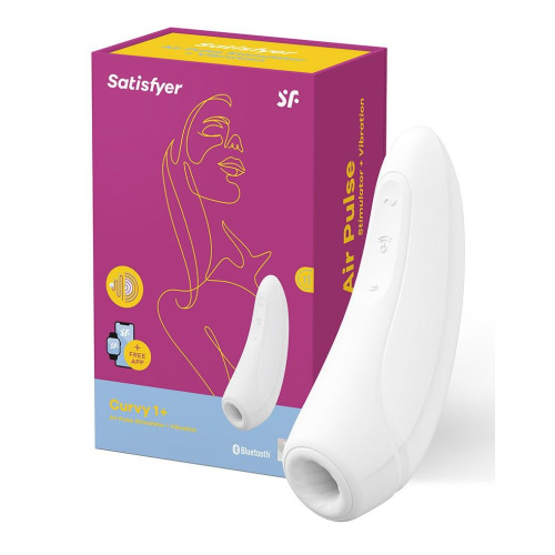 Вакуумний кліторальний стимулятор Satisfyer Curvy 1+ Білий