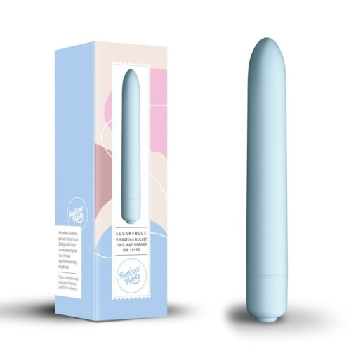 Минивибратор SugarBoo Sugar Blue, 10 уровней интенсивности