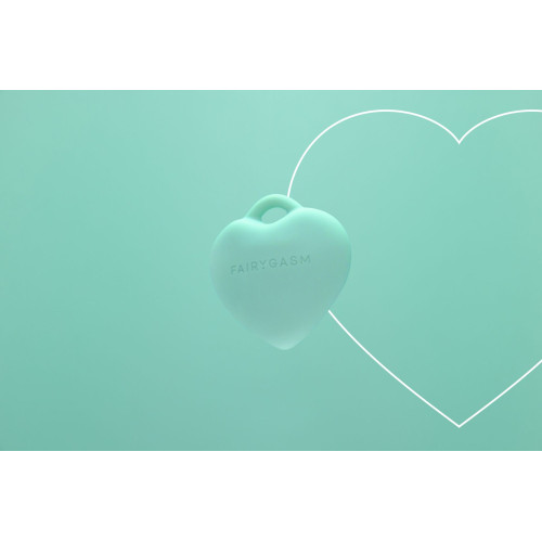 Мінівібратор «Сердечко» FairyGasm PleasureStone green, 9 режимів, на шнурку