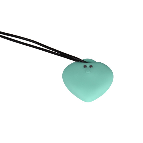 Мінівібратор «Сердечко» FairyGasm PleasureStone green, 9 режимів, на шнурку