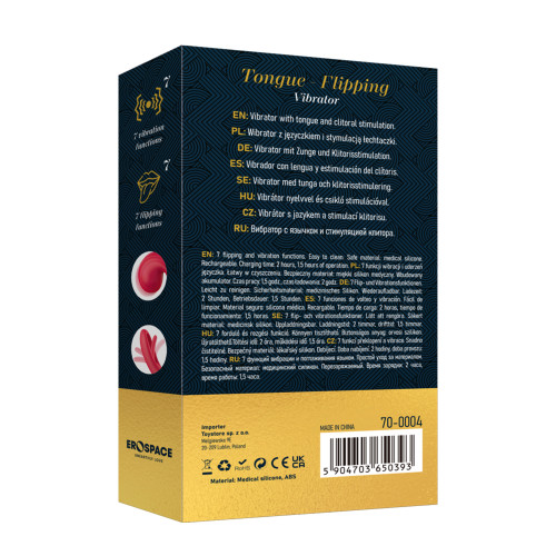 Вибратор Erospace Sweet Play Tongue Flipping Vibrator A4