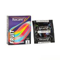 Holographic Recare Fruit Flavour Condoms 3 шт, ароматы: мята, банан, клубника