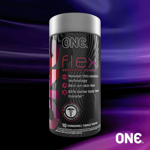 ONE Flex Graphene, 10 шт, супертонкие, очень прочные, подарочная упаковка-тубус