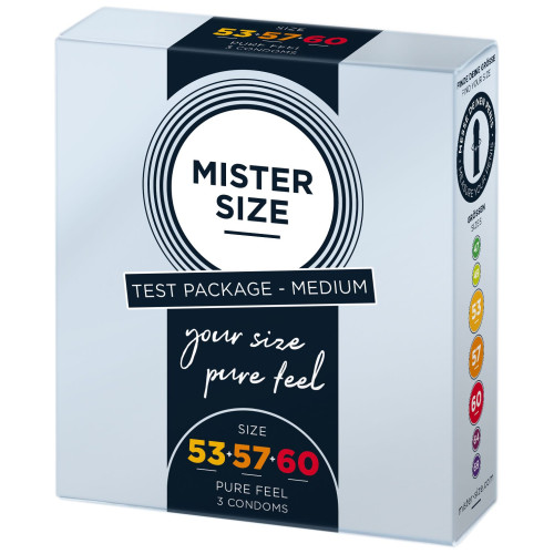 Набор Mister Size - pure feel - 53-57-60 (3 condoms), 3 размера, толщина 0,05 мм
