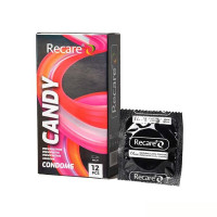 Holographic Recare Delay Candy Condoms 12 шт, пролонгувальний ефект, цукерковий аромат