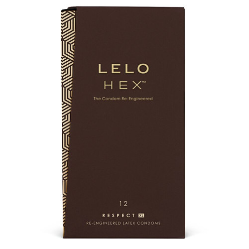 LELO HEX Condoms Respect XL 12 Pack, тонкие и суперпрочные, увеличенный размер