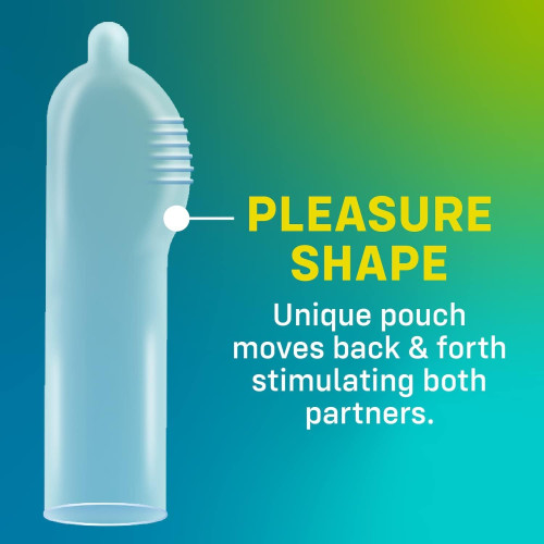 ONE Pleasure Plus, 1 шт, с ребристым участком на конце, со смазкой