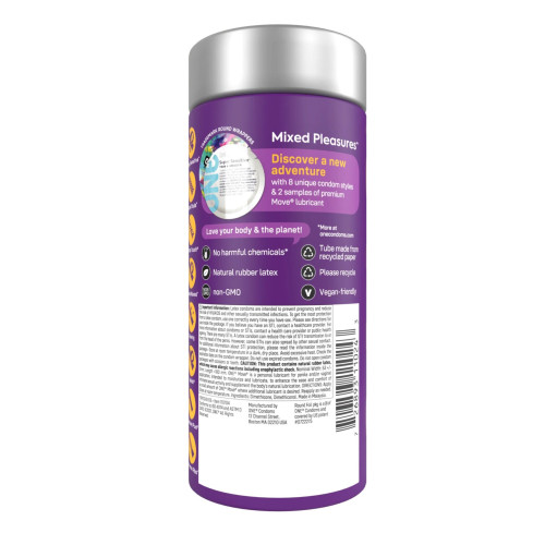 ONE Mixed Pleasures, 24 шт, 8 видов, лубрикант в комплекте, подарочная упаковка-тубус