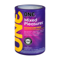 Набор ONE Mixed Pleasures, 100 шт, 10 видов, упаковка-тубус