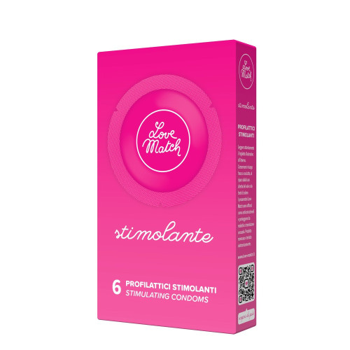 Love Match Stimolante (Ribs & Dots), 54 мм, 6 шт