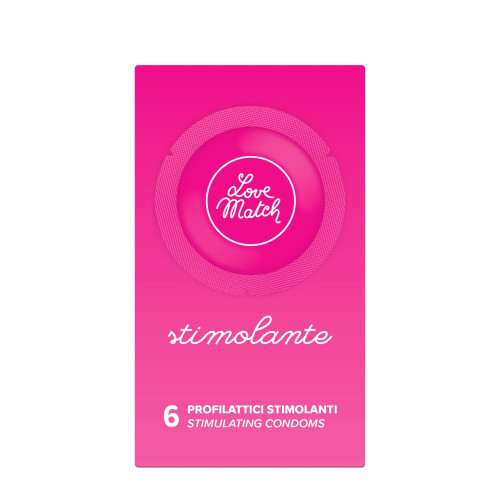 Love Match Stimolante (Ribs & Dots), 54 мм, 6 шт